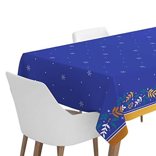 Horeca Collection 1 Unidad - Mantel de Papel Plegado Impermeable de 220 x 140 cm Azul Noche. Mantel Navidad, 100% Reciclables Celebraciones y Eventos.