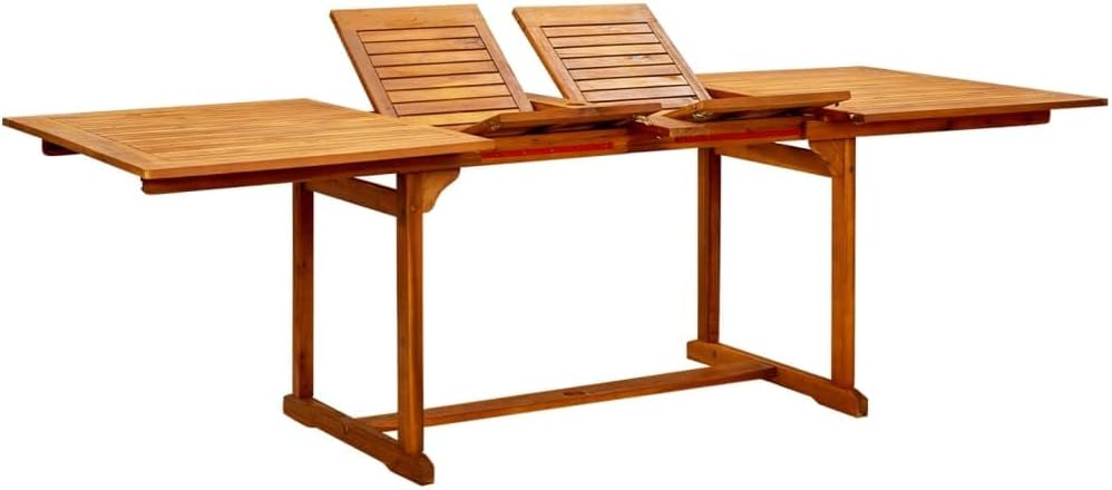 Outdoor Dining Table Solid Acacia Wood - Perfect Garden Occasional Table for Patio Decks, Gardens, Backyards, and Lawn Furniture