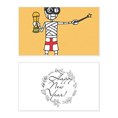 Tarjeta conmemorativa Mummy Football Trophy para decorar tu salón este Año Nuevo