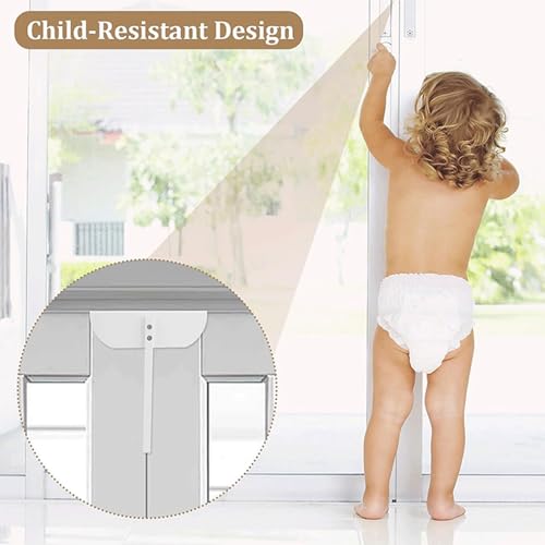 Cerradura para Puerta Plegable de Aleación de Aluminio para Clóset y Entrada Infantil – Manija Doble, Instalación Sin Taladro, Puerta Plegable que Ahorra Espacio miniatura 7
