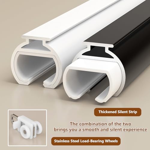 Tringle à rideaux double en aluminium robuste au design épuré