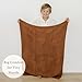 SARANONI Bamboni Luxury Baby Blanket | Cozy & Soft Plush Receiving Blankets | Perfect for Girls & Infant Baby Boy Blankets | Caramel - 30” x 40