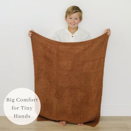 Image of Saranoni Bamboni Luxury Baby Blanket | Cozy & Soft Plush Receiving Blankets | Perfect for Girls & Infant Baby Boy Blankets | Caramel - 30 inch x 40 inch