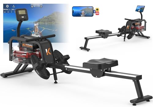 Kitopa Rudergerät für zuhause, Rudergeräte mit Bluetooth-Monitor und Ipad-Halterung, Rudergerät...