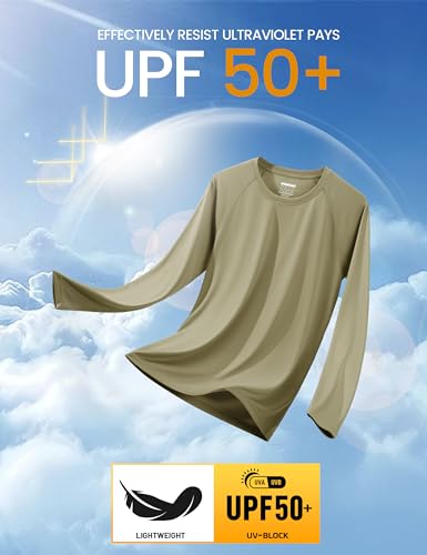 Image of MAGCOMSEN Men's Long Sleeve Shirts UPF 50+ UV Sun Protection Athletic Shirts for Hiking Running Workout Rash Guard