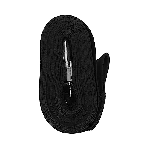 Unomor 1pc Winch Strap Fixed Rope Emergency Safety Black Polyester Steel Hook Easy Operation Safe for Trailer Towing