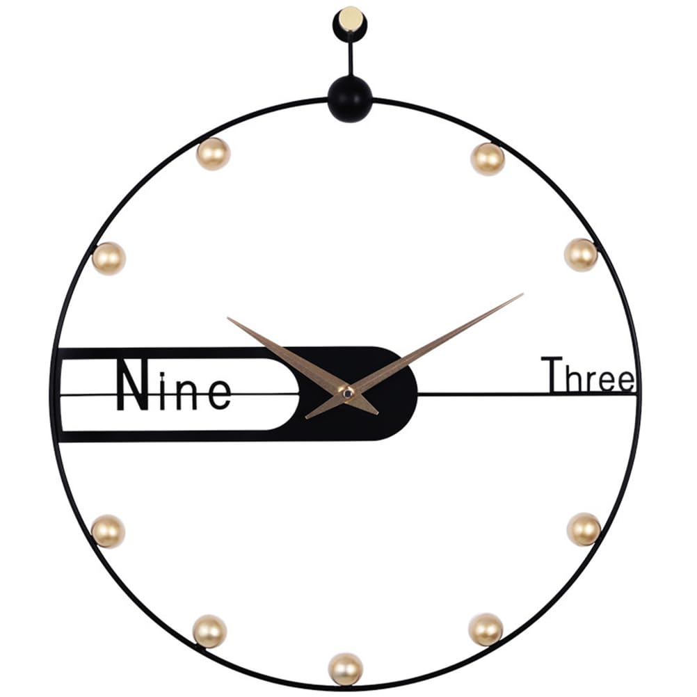 Relojes de Pared Decorativos Modernos de 20 Pulgadas, Reloj Redondo rústico Decorativo de Metal silencioso Que Funciona con Pilas para Sala de Estar, Oficina o recibidor