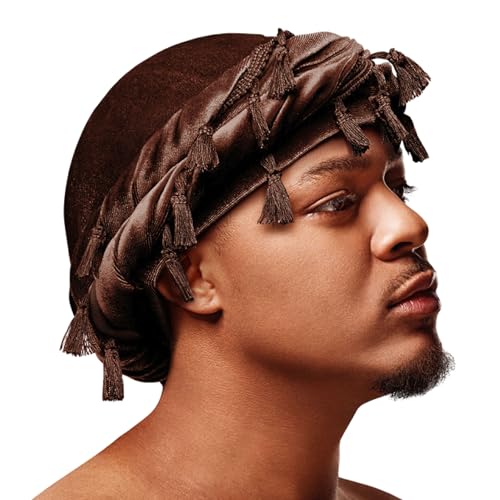 Image of Red by Kiss Bow Wow Premium Satin Mens Turban - Anti Breakage Moisture Retention, Stylish Soft Light Comfort Headwear