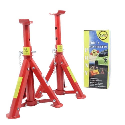 TOP DRIVE Coppia Crick Auto 2 Ton: Sollevatore per Auto, Camper e Moto