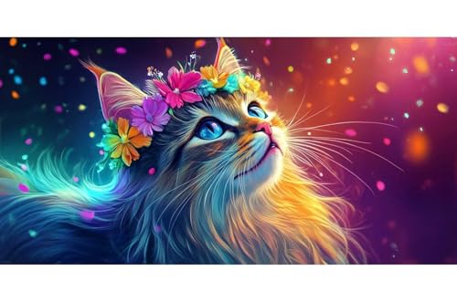DIY Peinture Diamant Chat 5D : Idée Cadeau Créative Originale Adultes - 2