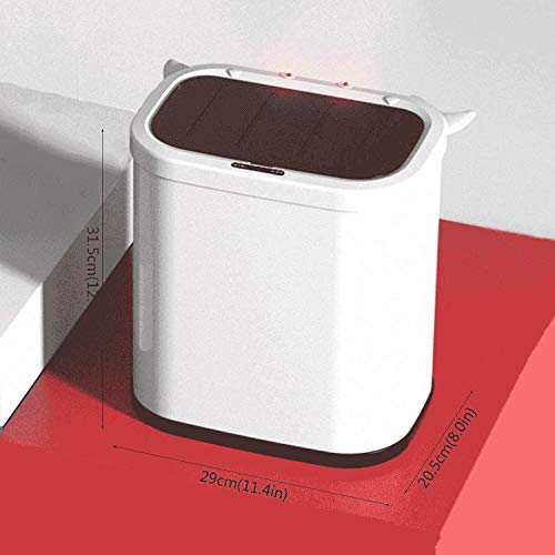 Bote de basura automático con tapa 10L blanco miniatura 6