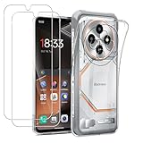 MEMELOKA Hülle für Blackview Fort 2/Blackview Strong 2 mit 2 Stück Schutzfolie(Gehärtetes Glas), Superdünne Transparente Anti-Vergilbung Weiche TPU Schutzhülle[Anti-Kratzer][Anti-Fingerabdruck]