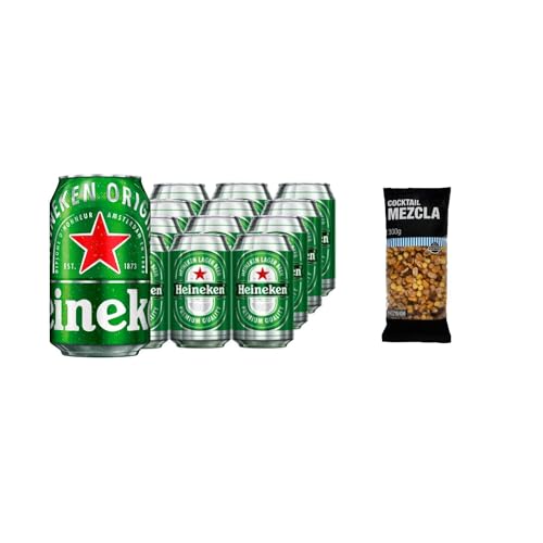 UBOON - Cerveza Lager Pack Lata, 12x 33cl Suave Sabor, Refrescante y con Espuma Firme + ¡Incluye un Cocktail mezcla Mercadona de Regalo