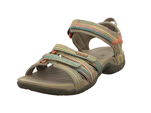 Teva Tira, Women Heels Sandals Open Toe Sandals, Multicolour (Taupe Multi Tpm), 7 UK (40 EU)