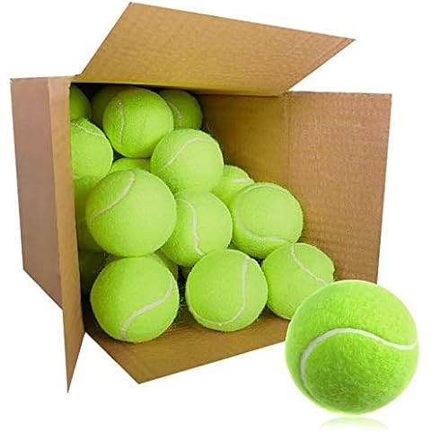 GKK Tennis Balls, 27 Pack Advanced Training Tennis Balls Practice Balls, Pet Dog Tennis Balls, Good for Beginner Training Ball (Yellow) Cover