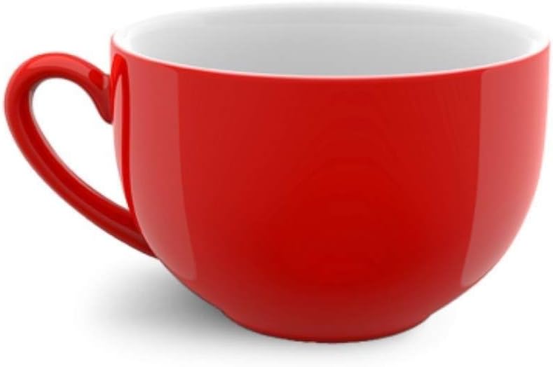 Femora Handcrafted Ceramic Coffee Mugs Indian Red Jumbo Size Set of 1 (10 oz), Cappuccino Cups, Coffee Cups, British Coffee Cups, Porcelain Tea Set, Latte Cups, Espresso Mug.