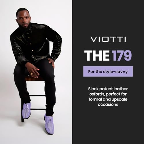 Image of Viotti 179, Casual Dress Oxford Shoes for Men, Satin Striped Lace-Ups, Men's Business Casual Leather & Satin Shoe, for All Formal Occasions