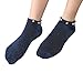 YYOUT Chaussettes en dentelle pour femme - Chaussettes en maille pour femme, bleu, taille unique