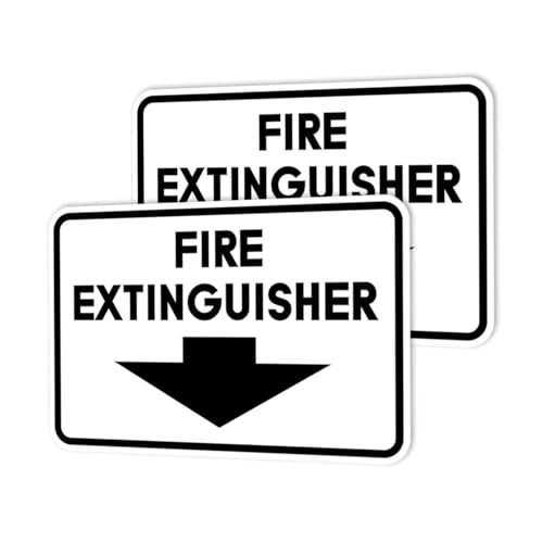 Image of Signs ByLITA Classic Framed Fire Extinguisher (White) - X-Large 2 Pack