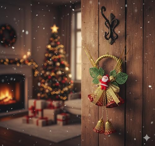 Image of Hanging Bells Decor Christmas Decoration | Items for Home & Office | Festive Hangings, Ornaments | PoPo Toys | Golden