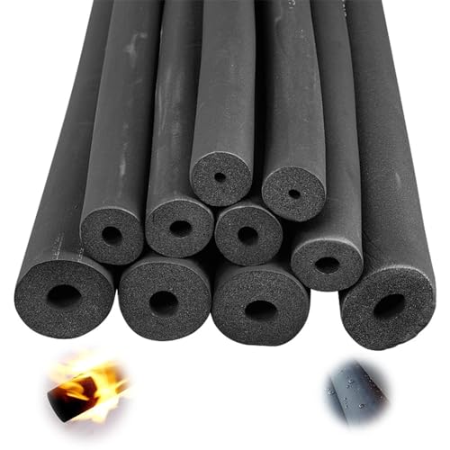 Tubo De Aislamiento De Tuberías De Agua, Manguito De Aislante De Espuma Tubo De Aislamiento, Aislamiento De Tuberías Para Exterior, ID:13/16/20mm, Espesor:9/15/20mm, Para Tuberías Solares(ID16mm/T15mm