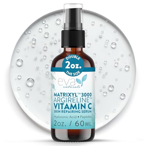 Eva Naturals Matrixyl 3000 & Argireline Peptide Serum for Face &ndash; Anti-Aging Collagen Booster with...