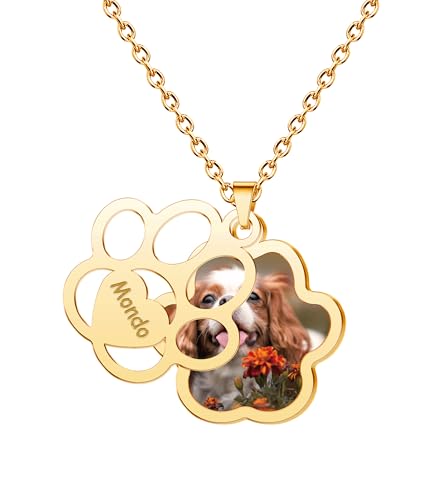 Personalized Christmas Heart Name Necklace Picture Birthstone Birthday Butterfly Cat Dog Custom Photo Nameplated Pendant Jewelry for Women