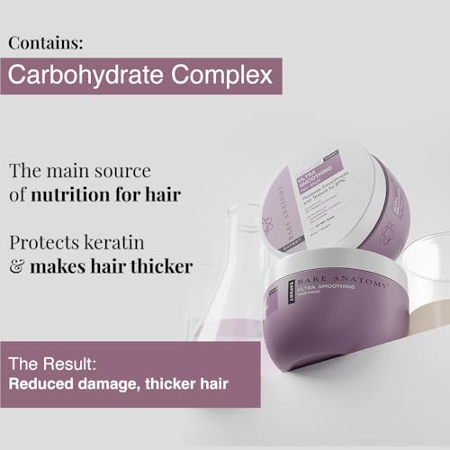 Bare Anatomy Ultra Smoothing Hair Mask Deep Conditioning with Carbohydrate Complex & Niacinamide | For Dry & Frizzy Hair | Sulphate & Paraben Free | For Women & Men | 250 Gm - Image 5