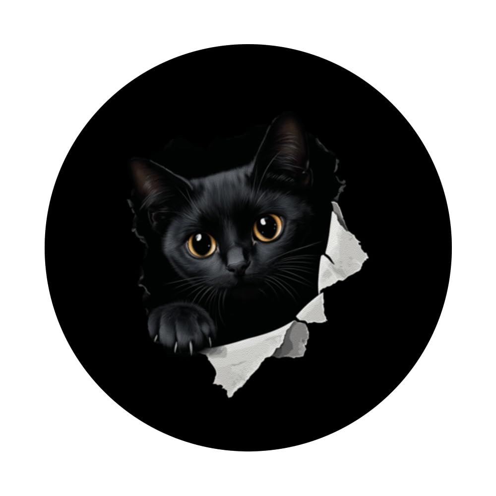 Amazon.com: Funny Black Cat Graphic PopSockets Adhesive PopGrip