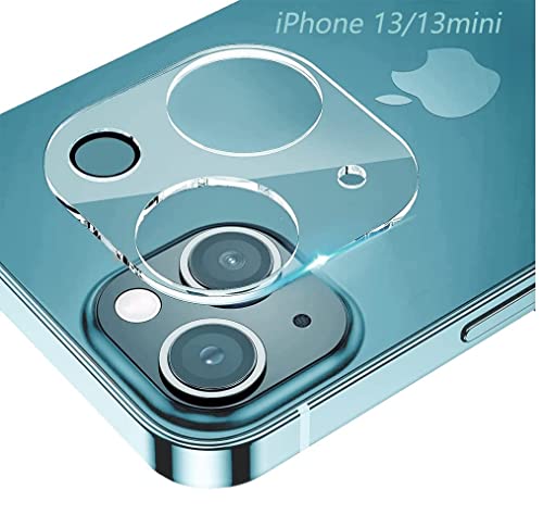 Image of Metal Full Cover + Tempered Glass Circle Camera Lens Protector for iPhone 13 /13 Mini,HD Camera Lens Screen Cover Case,9H Hardness Anti-Scratch Camera Screen Protective Lens Film (Clear)