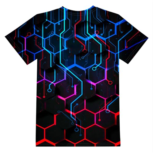 Image of LAIDIPAS Boys Girls 3D Graphic T-Shirt Short Sleeve Tops Tees 6-16 Years