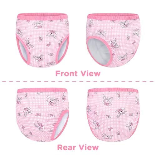 Image of Littleforbig Soft Silky Underwear Comfortable Washable Reusable Waterproof Adult Training Pants - Bunnies & Bows Usagi L