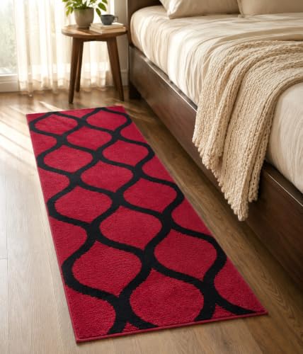 Image of Anti Skid Bedside Runner Carpet | Mat for Bedroom, Living Room, Floor and Home Decor (Pink, 2x4)