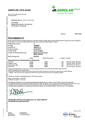 Pharmox Magnesiumcitrat für Hund & Katze 250 Gramm - Hochdosiert - Magnesium - Pulver - Ist gut für die Muskelfunktion - Für den Erhalt starker Knochen