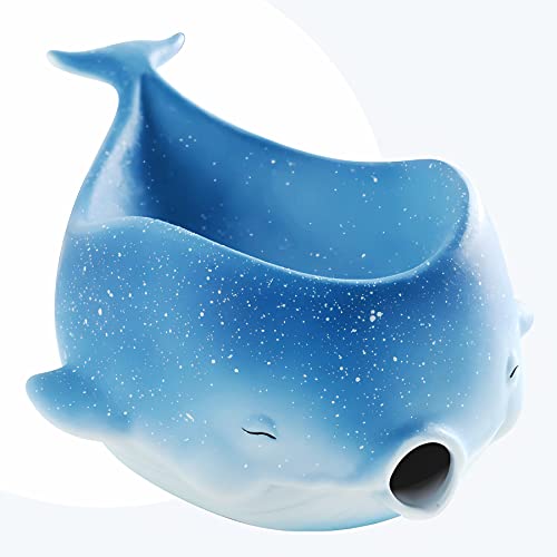 Bigpipi Ceramic Soap Dish With Drain For Child, Cute Whale Shape Bar Soap Holder Tray For Shower And Bathroom Ocean Themed Soap Dish #TOP28