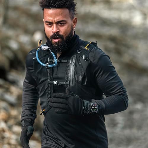 Image of Garmin fēnix 8 - 43mm, AMOLED, Sapphire, Premium Multisport GPS Smartwatch, Long-Lasting Battery Life, Dive-Rated, Built-in LED Flashlight, Carbon Gray DLC Titanium with Pebble Gray Band