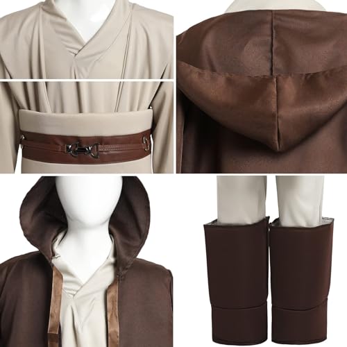 Shyhand HALLOWEEN COSPLAY COSTUME KIDS 4Pcs Kids Costume Tunic Uniform Hooded Robe Pants thumb #5