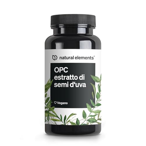 OPC estratto di semi d'uva – 90 capsule ad alto dosaggio – scorta per 3 mesi – OPC da uve francesi – vegano, elevata biodisponibilità – prodotto e testato in laboratorio in Germania