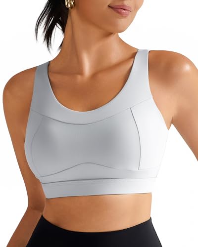 Image of RUNNING GIRL High Impact Sports Bras for Women,Racerback Running Bra Workout Crop Tank Tops Longline Sports Bra Push up