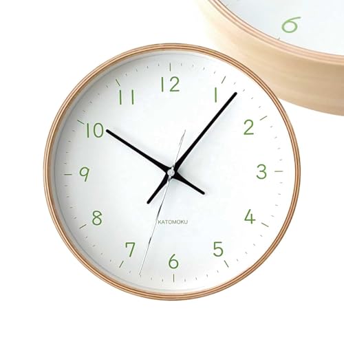 KATOMOKU plywood clock 22 CgO[ km-121LGRC |v Abj a25.2cm (dgv)
