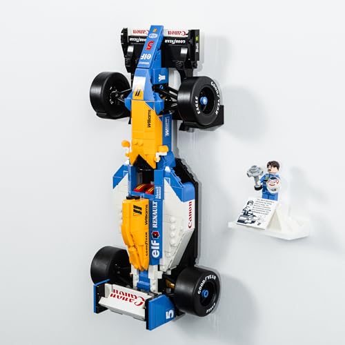 Image of Wall Mount Compatible with Lego Icons F1 Cars - Compatible with McLaren MP4 /4 & Williams FW14B - Ayrton Senna & Nigel Mansell Tribute - Models not Included