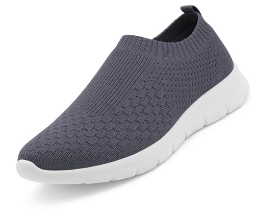 Image of Kraasa Tread Walking Shoes for Men | Knitted Slip-On Sneakers
