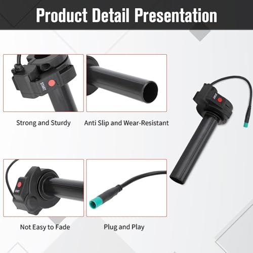 Talaria Sting Throttle Grip Set Motorcycle Twist Throttle Motorcycle Throttle Grip E-Bike Throttle Grip for Talaria Sting TlariaSting X3/MX3/MX4/MX5-Black - Image 4
