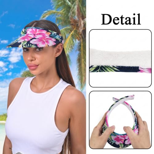 Image of 3 Pack Sports Sun Visor Hat Women Men Adjustable Clip On Visors Outdoor Golf Beach Cap