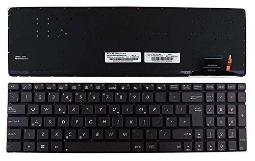 Clavier PC portable ASUS 0KN0-N42UK23 rétroéclairé noir disposition UK