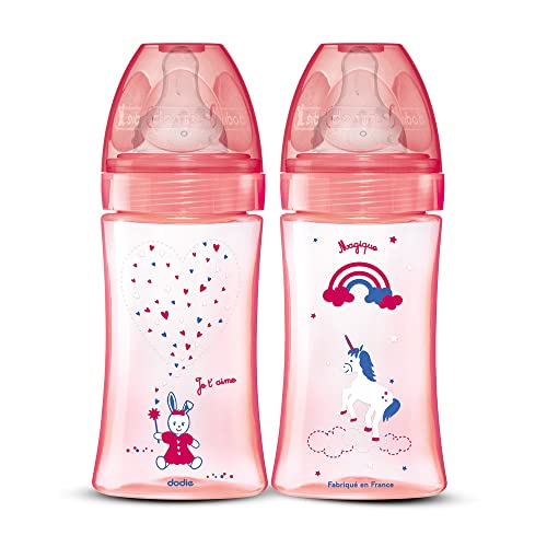 Dodie - Set di 2 biberon anticoliche iniziative