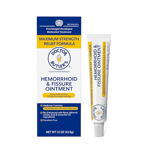 Doctor Butler's Hemorrhoid & Fissure Ointment – with Lidocaine 1.5 oz