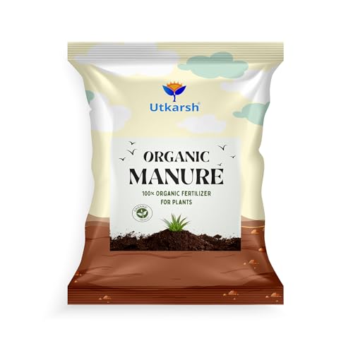 Image of Utkarsh Organic Manure for Potted Plants, Organic Fertilizer for Home Garden, Crops, & Nursery, Khaad for Flowers, Vegetables & Lawn (5 Kg; Pack of 1)