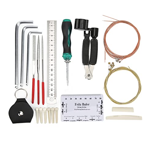 Guitar Tool Kit String Instrument Care Set Bass Banjo Repairing Maintenance Tool Kit Guitar Luthier Tool Kit