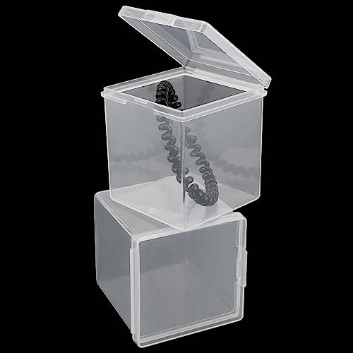 Image of JAPCHET 72 Pieces Plastic Bead Storage Containers, Clear Small Bead Organizers with Lid, Clear Square Display Boxes for Beads, Buttons and Candies, 2.2 x 2.2 x 2.3 In